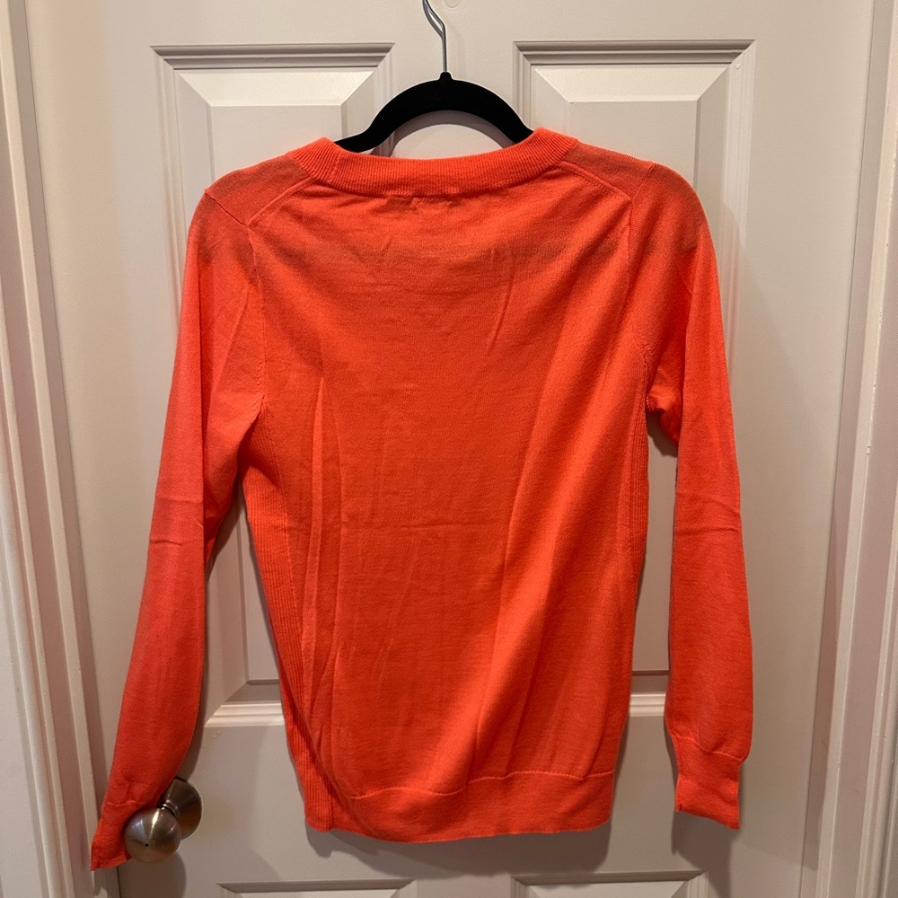 J Crew Coral Merino Wool Blend Crewneck Sweater Size Small - Picture 3 of 8